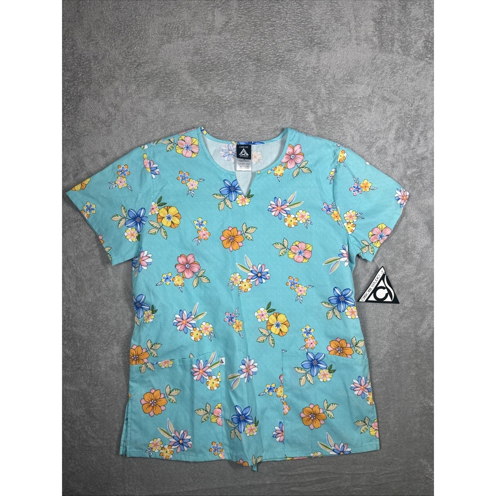Cherokee Studio Multicolor Floral Scrub Adult Size Small NWT‎